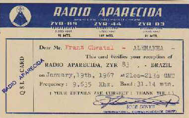 Radio Aparecida  vom 19.01.1967