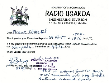Radio Uganda, vom 29. Mrz 1997
