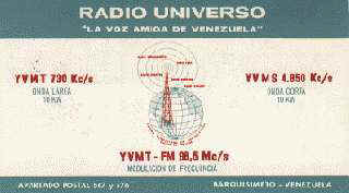 Radio  Universo   vom 25.08.1968